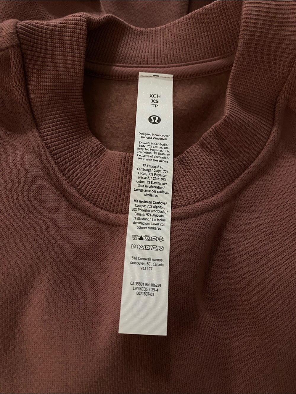Lululemon - W Steady State Oversized Crew - Size XS -  NWT - Picture 4 of 5